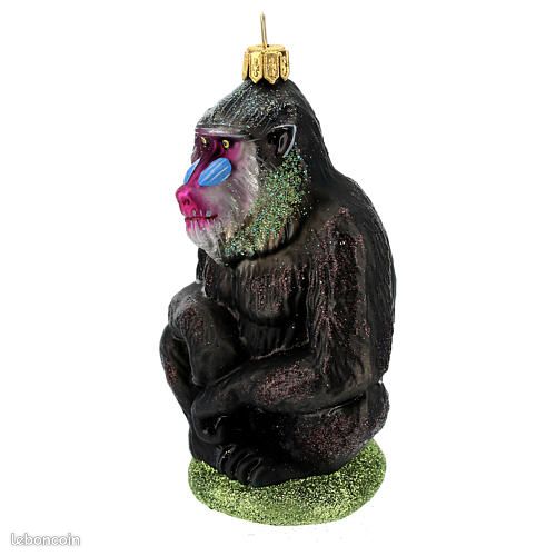 Mandrill décoration sapin Noël verre soufflé (image 2)