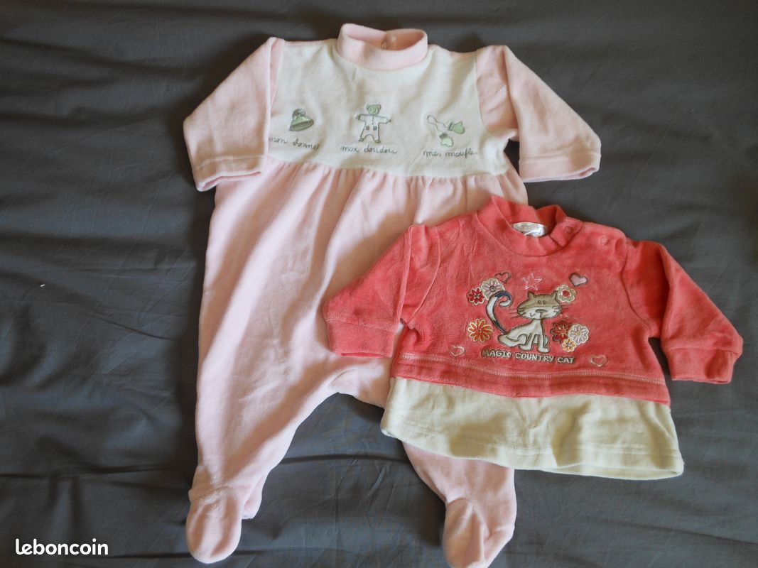 Tout a 1 euro lot 3 pyjamas 1 mois (image 1)