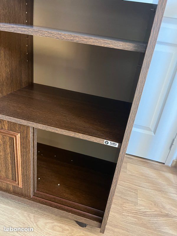 Meuble tv hi-fi couleur brun (image 2)