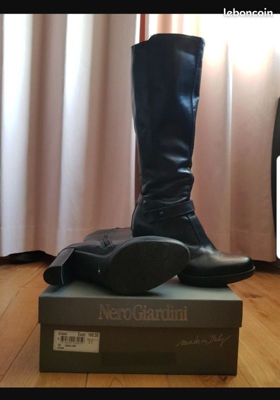 Bottes Nero Giardini cuir noir (image 3)