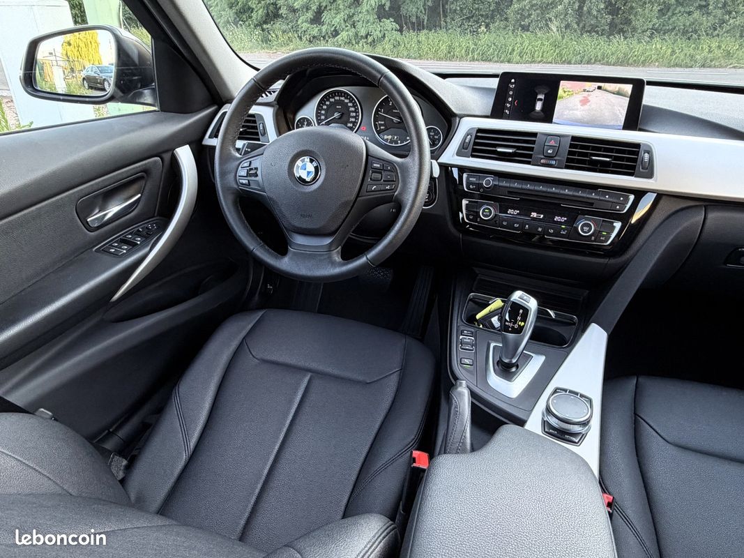 BMW SERIE 3 TOURING F31 LCI2 318d BVA8 PARFAIT ETAT/CUIR/CAMERA/FULL LED/NAVI PRO/HISTO BMW/GARANTIE (image 20)