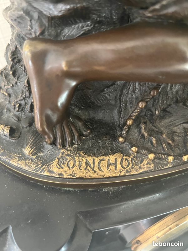 PENDULE EN BRONZE le pêcheur Napolitain par Théodore COICHON (image 3)