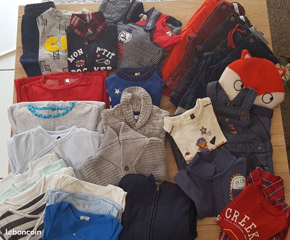 Lot vêtement bébé garçon taille 6 mois (image 1)