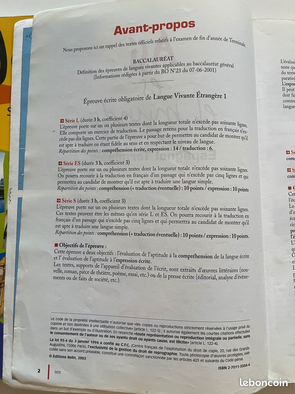 Lot de 2 livres espagnol pour terminale (image 3)