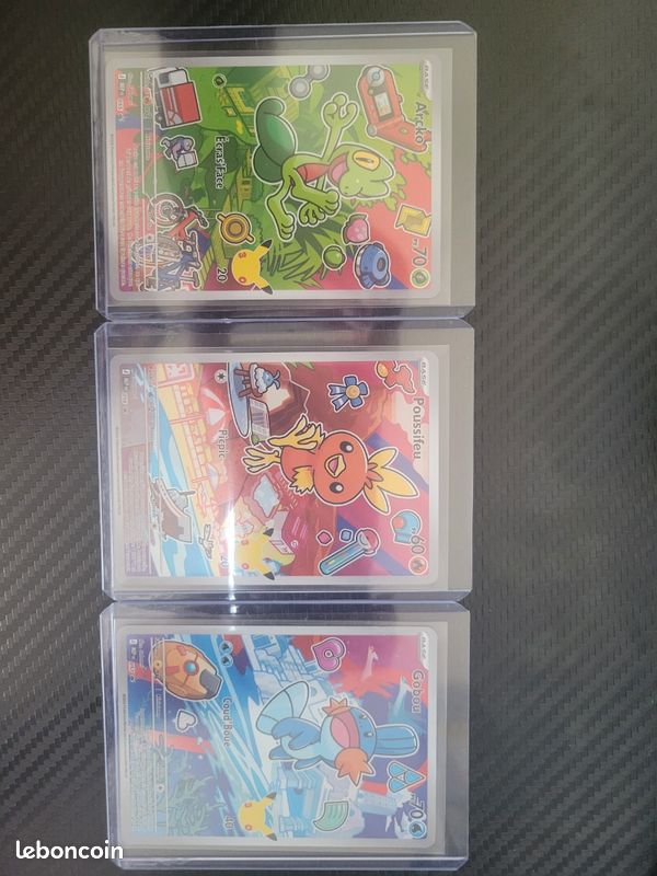 Triplette AR carte Pokémon Arcko / Poussifeu / Gobou (image 1)