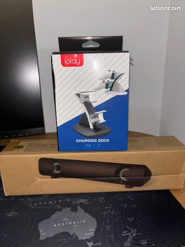 Barre de son connexion filaire + support/chargeur manette ps5 (image 1)
