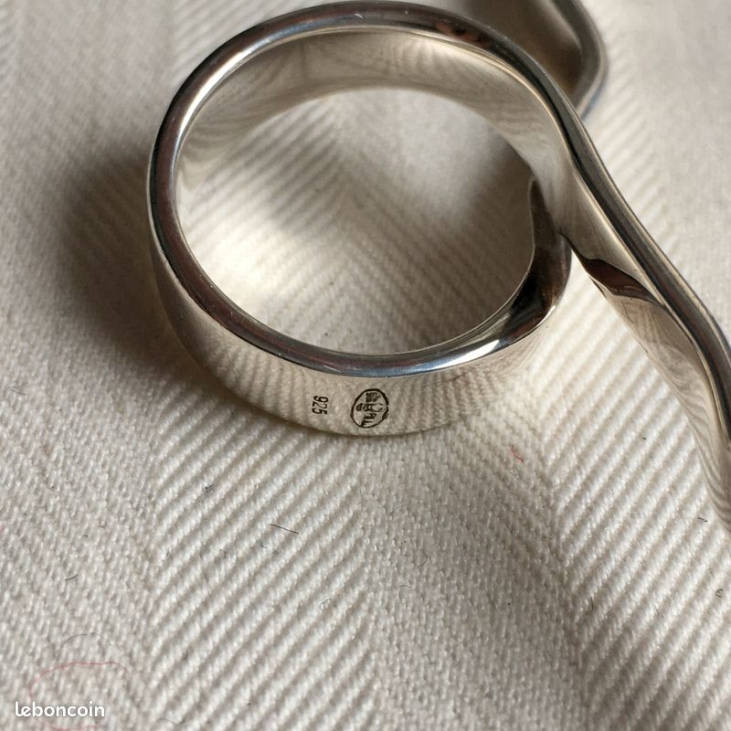 Bague Argent Créateur 3 doigts - 52 (image 9)