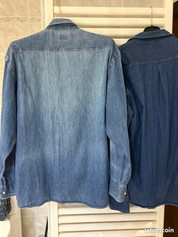 Deux. Chemises hommes en jean taille XL VENDU (image 5)