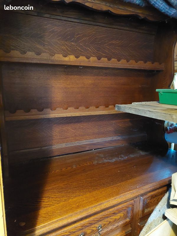 Beau banc angle avec table à rallonge et meuble d'angle, vaisselier en 2 parties, meuble d'angle en 2 parties avec vitrine haute (image 9)