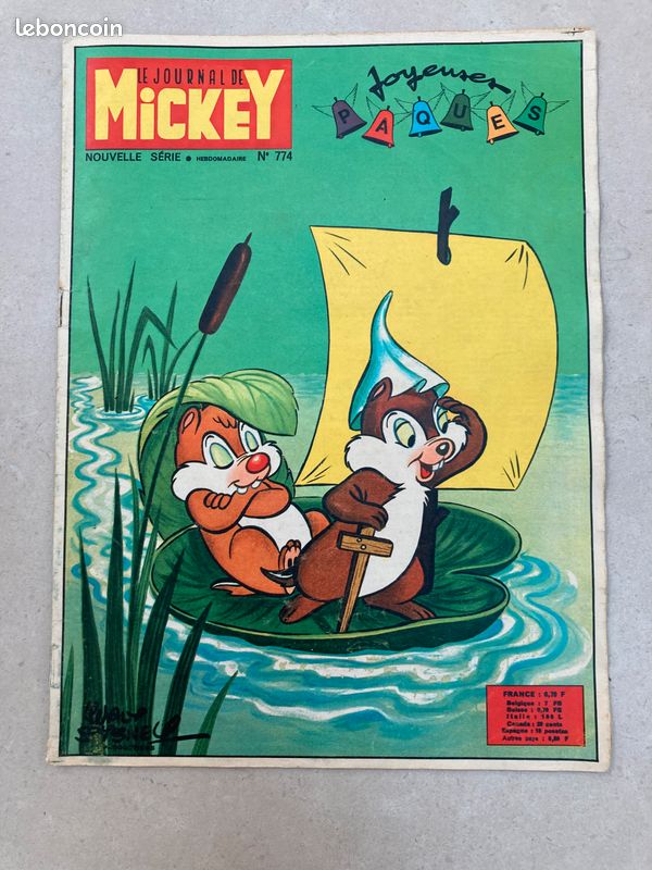 Bandes dessinées anciennes : journal de Mickey Numéros 711, 724, 747, 750, 752, 760, 764, 771, 773, 774 années 1966-1967 (Walt Disney) (image 19)