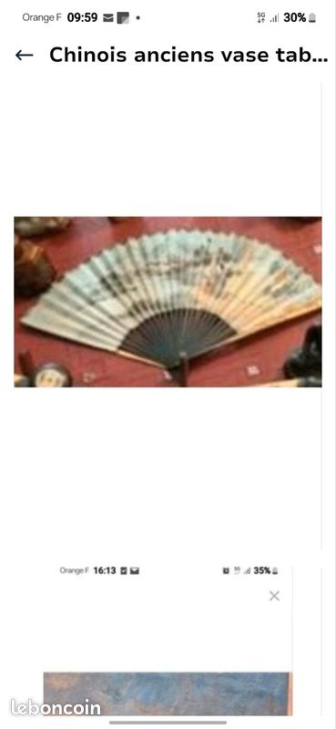 Chine vase Ancien tableau chinois (image 9)
