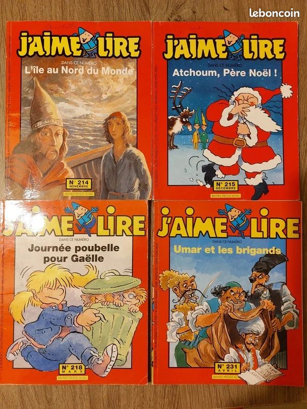 Lot de 4 livres anciens de la collection j'aime lire n° 214, 215, 218 et 231 TBE (image 1)