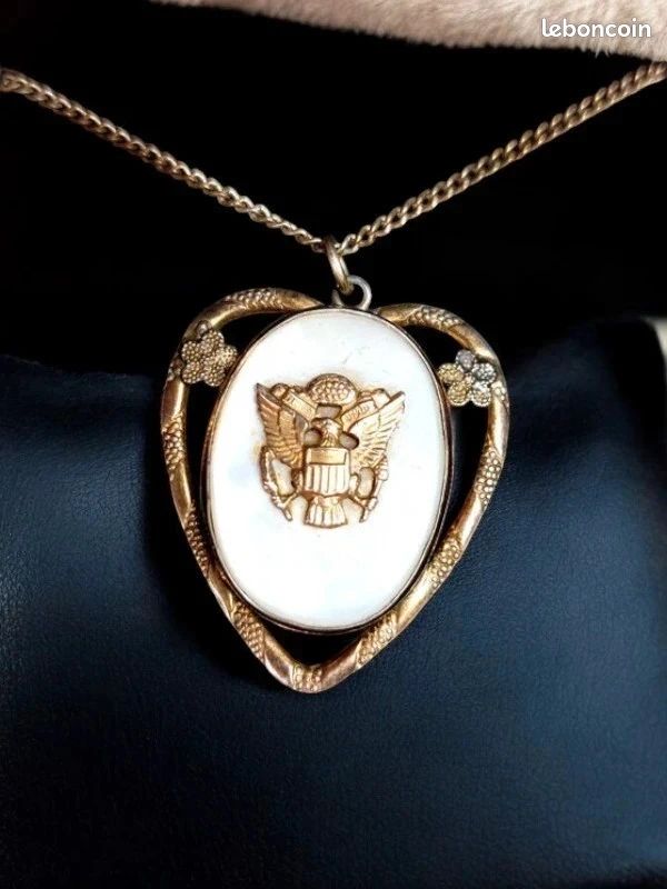 Collier pendentif cœur porte photo en argent plaqué or sweetheart