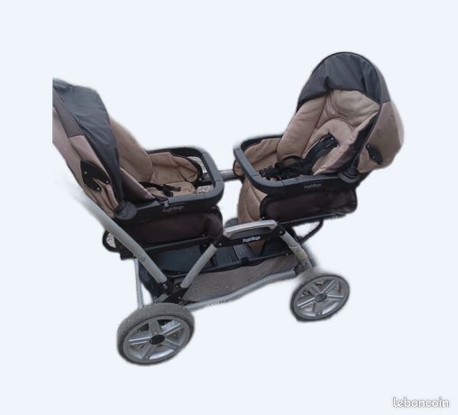 Poussette double peg perego avec volant Équipement bébé