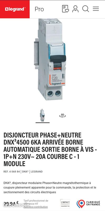 Disjoncteur 20A (image 1)