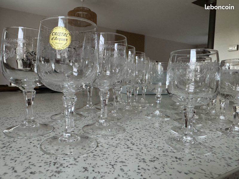 Lot de verres en cristal d’arc (image 2)