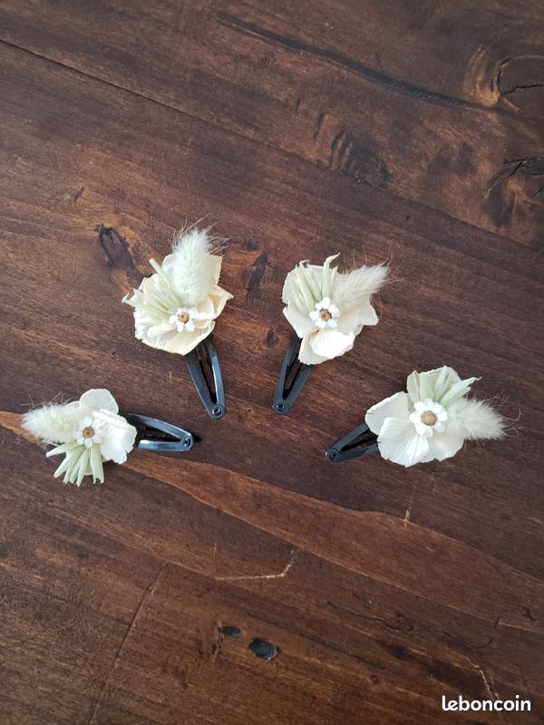 Barette fleurs séchées (image 3)