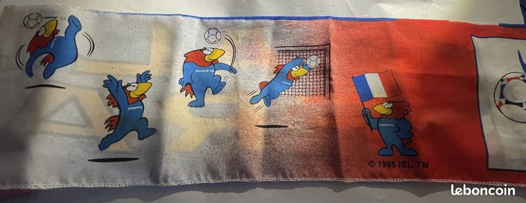 Écusson Footix - Mascotte Equipe De France - Coupe Du Monde 1998 - Grand Format