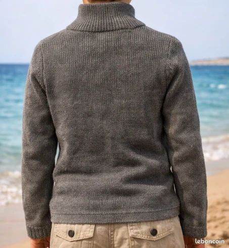 Pull garçon gris col boutonné 3/4 ans – Très bon état (image 2)
