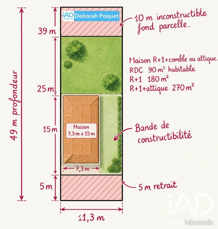 Terrain 607 m² · à Morsang-sur-Orge · 607 m² · 221 000 €