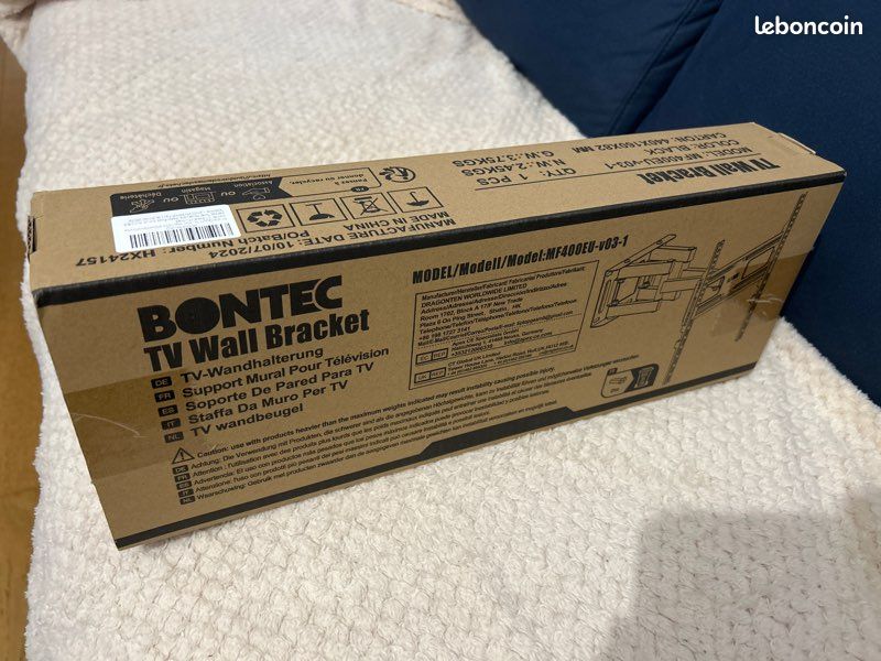 Support TV Mural BONTEC Orientable - Pour écrans 23-70" Jusqu'à 45kg | VESA 400x400mm, Inclinaison Et Rotation