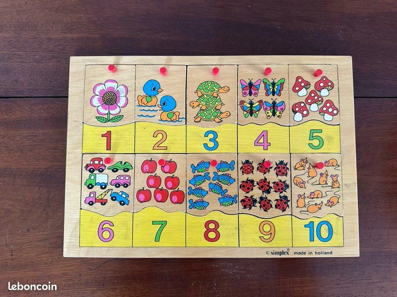 Jeu éducatif en bois pour apprendre les chiffres (image 2)