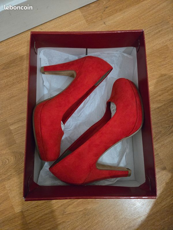 Chaussures à talons hauts rouges Marco Tozzi (image 8)