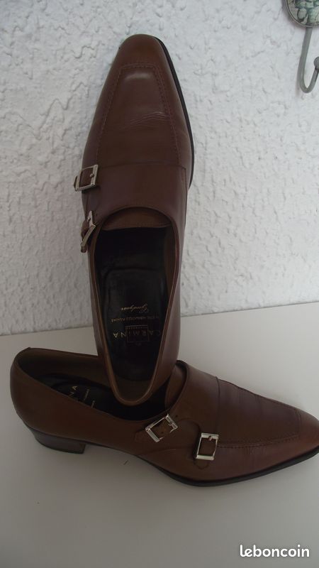 CARMINA SHOES MAKER TROTTEUR FEMME DOUBLE BOUCLES MARRON TAILLE 37 top (image 8)