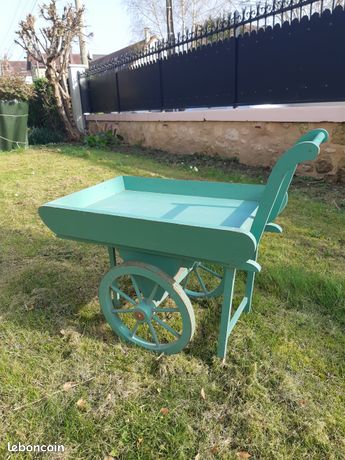 Charette Des 4 Saisons En Bois Avec Légumes - Jouet Enfant Vintage Années 60 - France