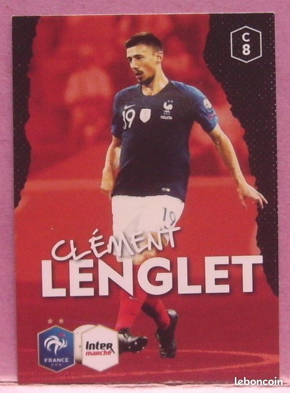Carte Cartonnée Panini Family / Intermarché " Au Plus Prés Des Bleus " - C 8 - Clément Lenglet (image 1)