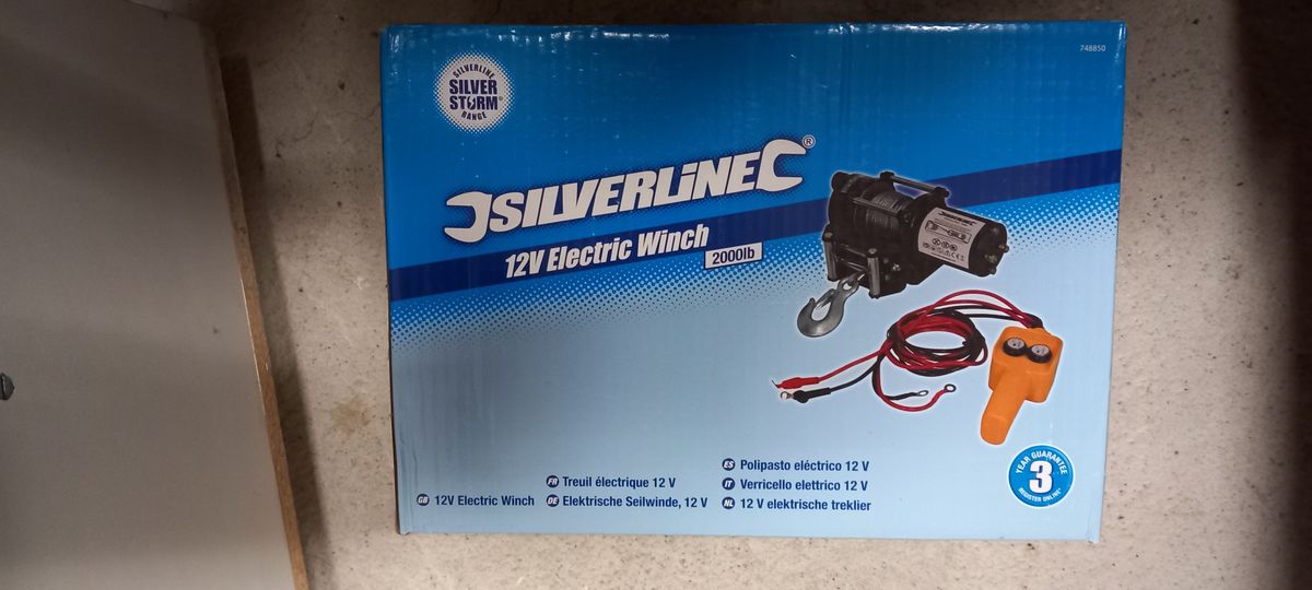 Silverline - Elektrische Seilwinde, 12 V 900 kg (748850)