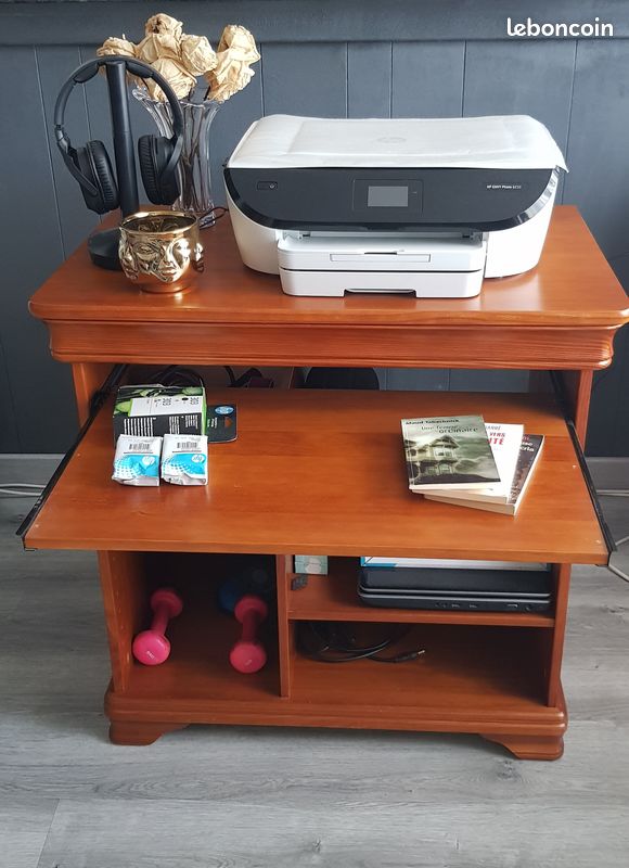 Meuble en bois merisier pour TV, bureau ou musique style Louis Philippe (image 3)