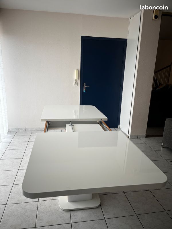 Table de repas extensible Bellini laqué blanc/chêne (image 5)