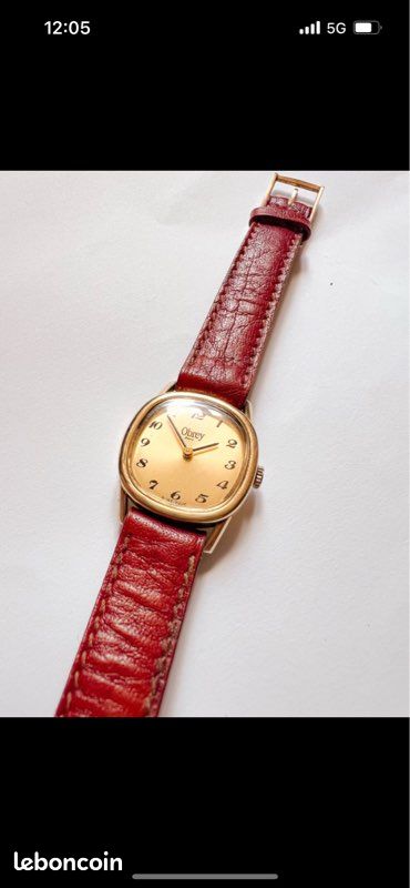 Montre Vintage à Mouvement Mécanique Suisse - Occasion, Cadran Particulier
