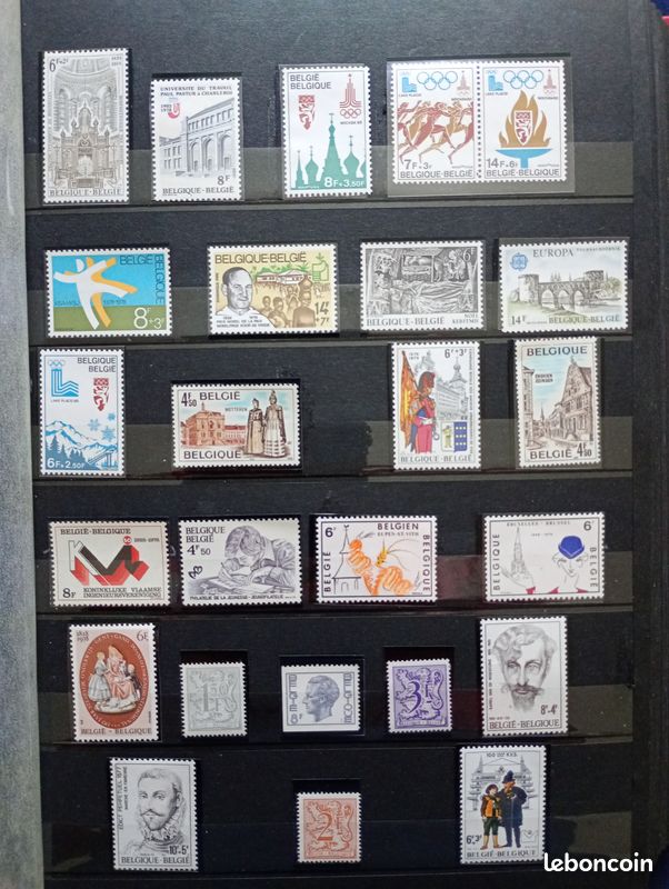 Timbres belges sur les chemins de fer