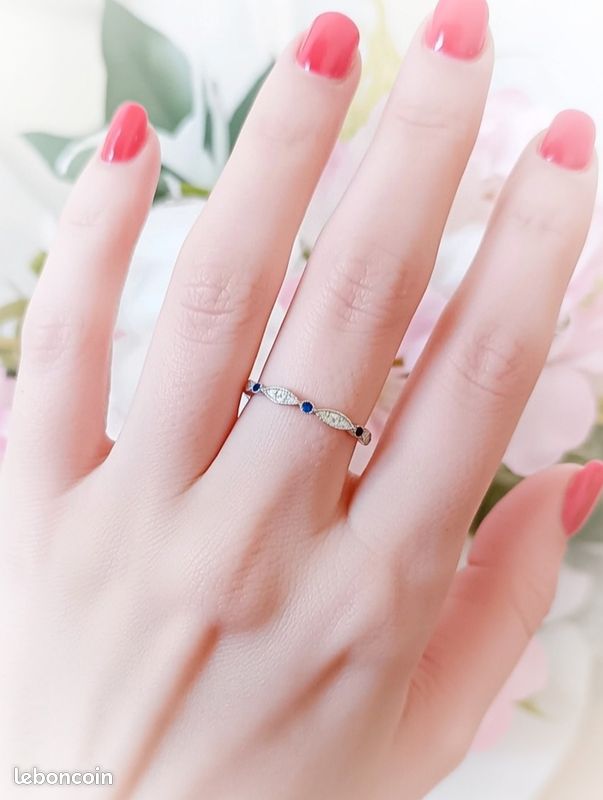 Bague En Argent Massif - Taille 56 - Sertie De Zircon - Style Classique - Anneau En Argent Sterling
