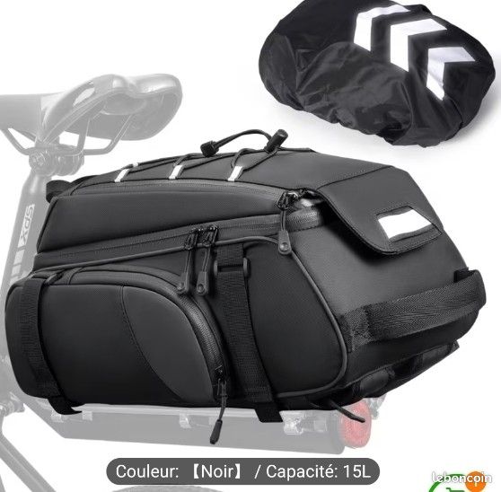 zeroto Sacoche Porte Bagage, 3 en 1 Sac à vélo iperéable Sacs de