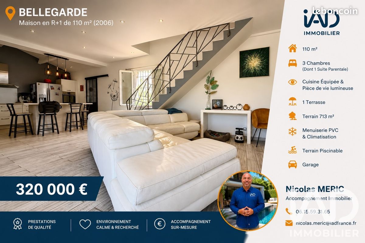 Maison 4 pièces 110 m² · à Bellegarde · 110 m² · 320 000 €