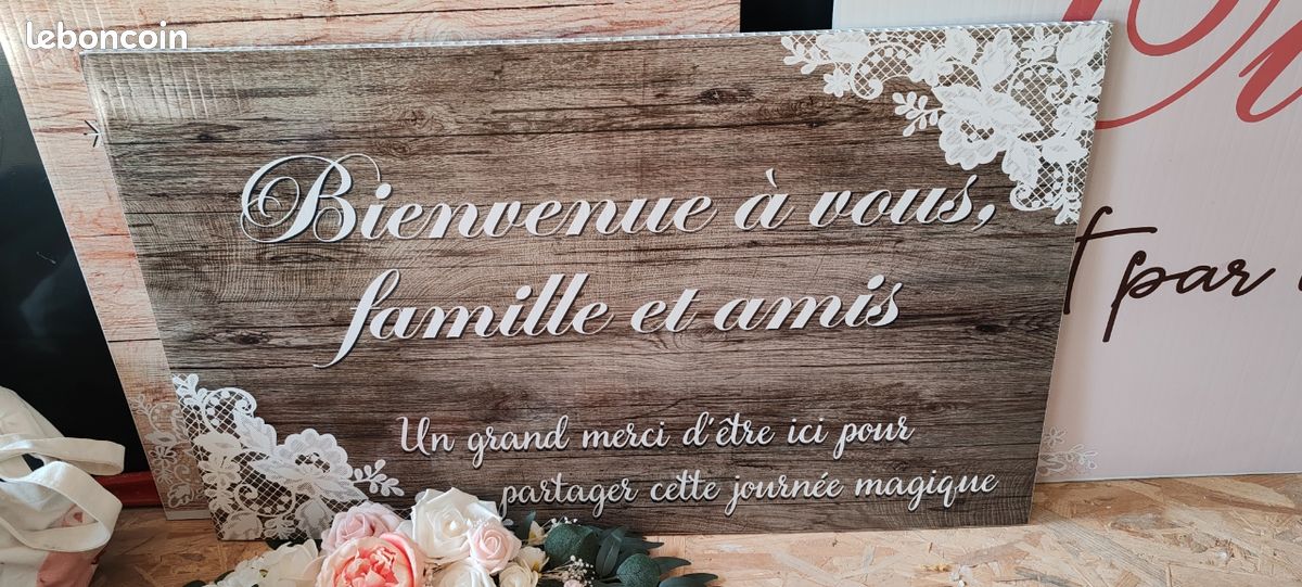Lots panneaux mariage bienvenue (image 1)