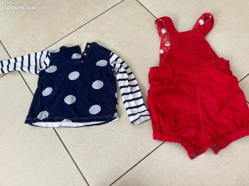 Ensemble salopette courte + tee-shirt long DPAM 18M (image 3)