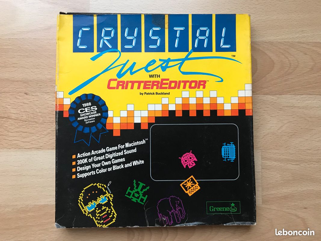 Jeu collector "Crystal Quest with CritterEditor" Greene Inc. (original US de 1987) (image 1)