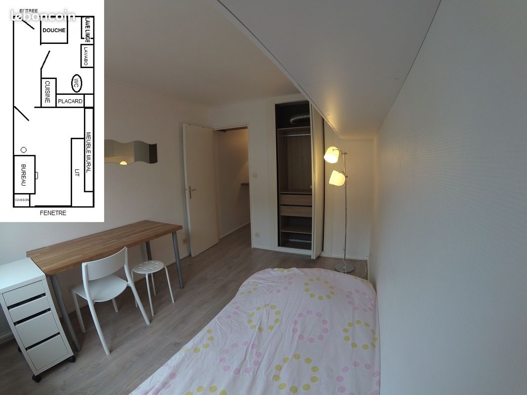 Appartement 1 pièce 19 m² · à Bordeaux · 18,9 m² · 580 €/mois