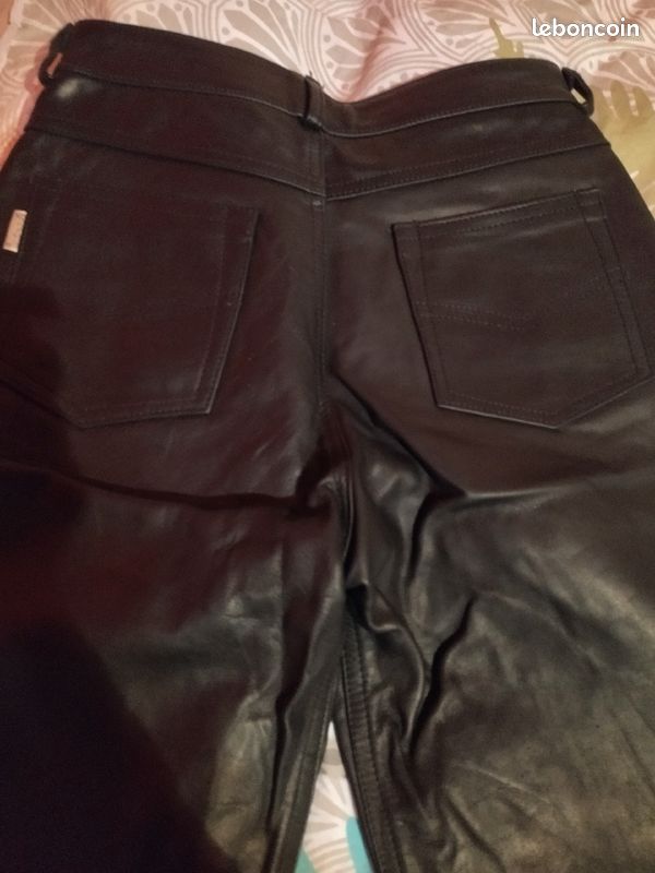 Pantalon en cuir en véritable peau de vachette (image 2)