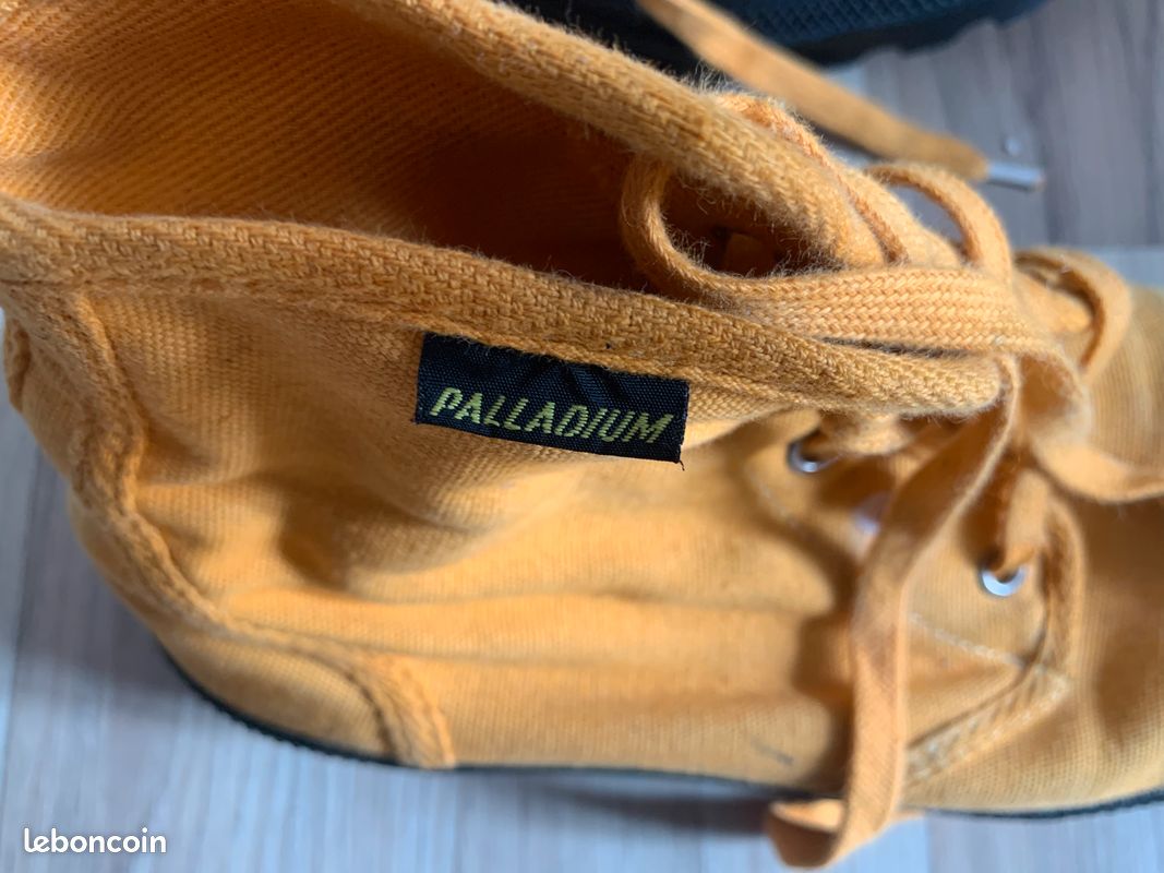 Boots Palladium en toile - Jaune moutarde - Chaussures (image 2)