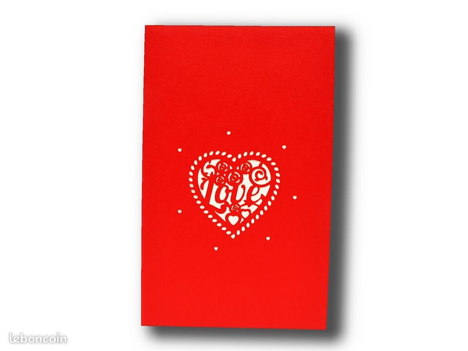 Coeur-carte pop up 3D voeux amour, Valentin (image 2)