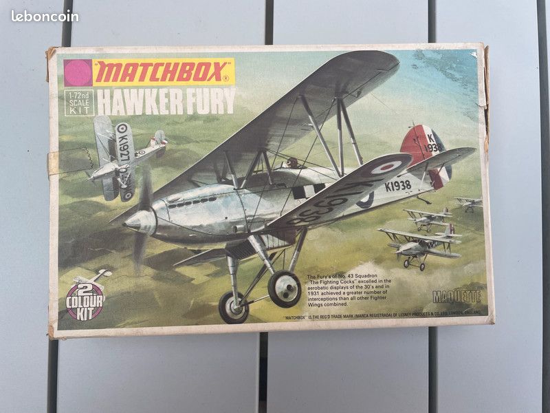 Maquette Matchbox Avion Hawkerfury au 1/72 ref PK-8 - Modélisme