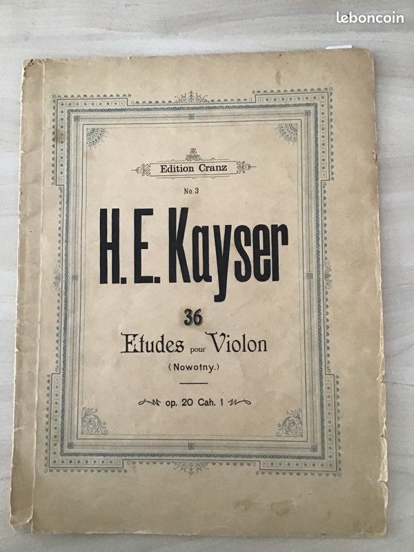 36 études pour violon - H.E Kayser - Editions Cranz n3 (image 1)