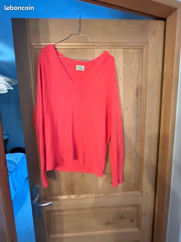 Pull Corail Femme 3 Suisses Taille 38/40 - 90% Acrylique, Laine Et Polyamide