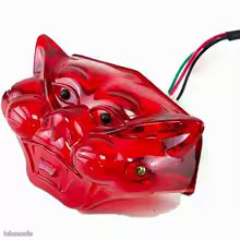 Feu Custom Bobber Chopper Feu Arrière Moto Noir - Compatible Suzuki, Yamaha, Harley, Bobber - 12V - Éclairage Plaque Immatriculation Feu Freinage Moto