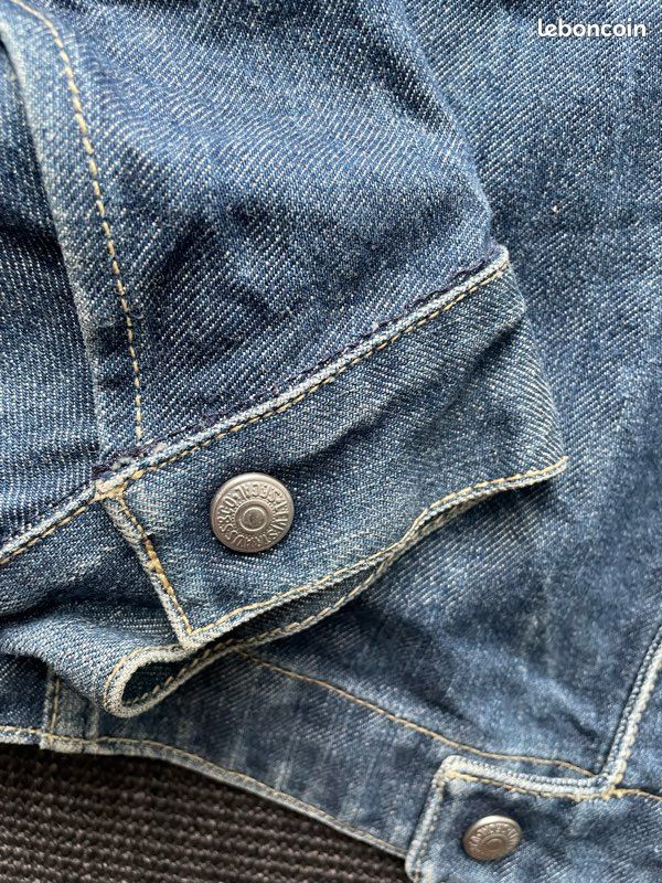 Veste Industrielle Vintage En Jean Pour Homme - Taille XL Bleue - Neuf Avec étiquettes